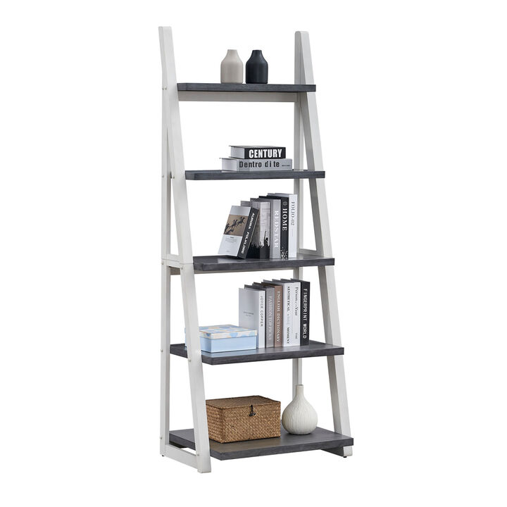 GOODSILO 5-Tier Ladder Style Shelving Unit with Modern Storage Design for Home Organization and Display