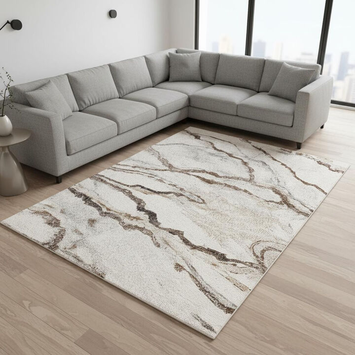 HomeRoots Abstract Area Rug