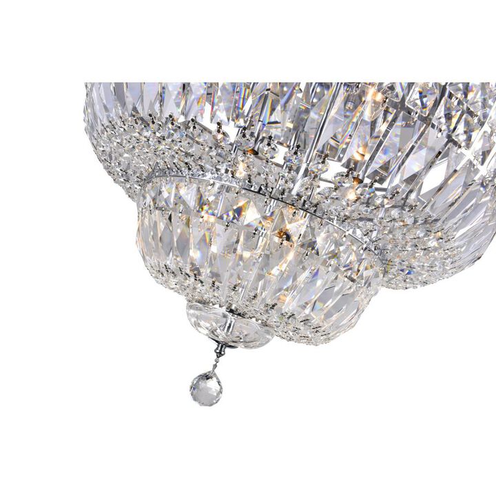 Stefania 9 Light Bowl Flush Mount With Chrome Finish