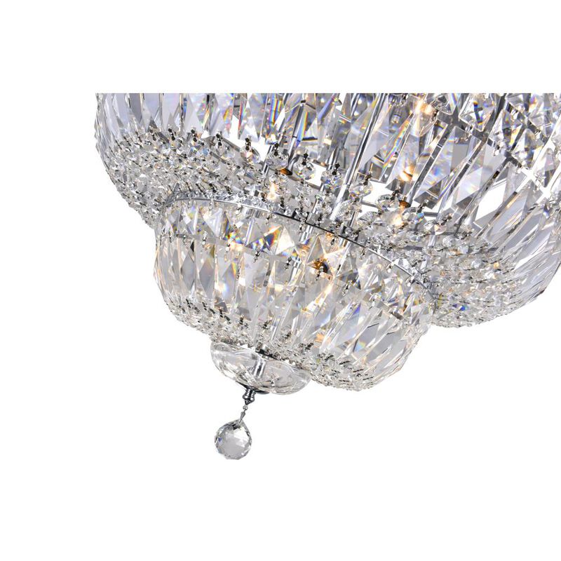 Stefania 9 Light Bowl Flush Mount With Chrome Finish