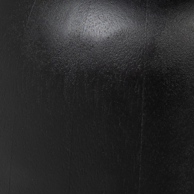 Round Mango Wood Pedestal Side Table, Black image number 5