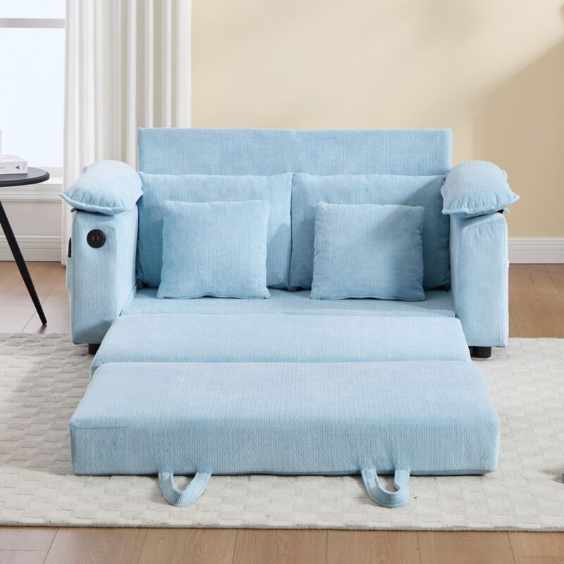Jidpop 3-in-1 Upholstered Futon Sofa image number 3