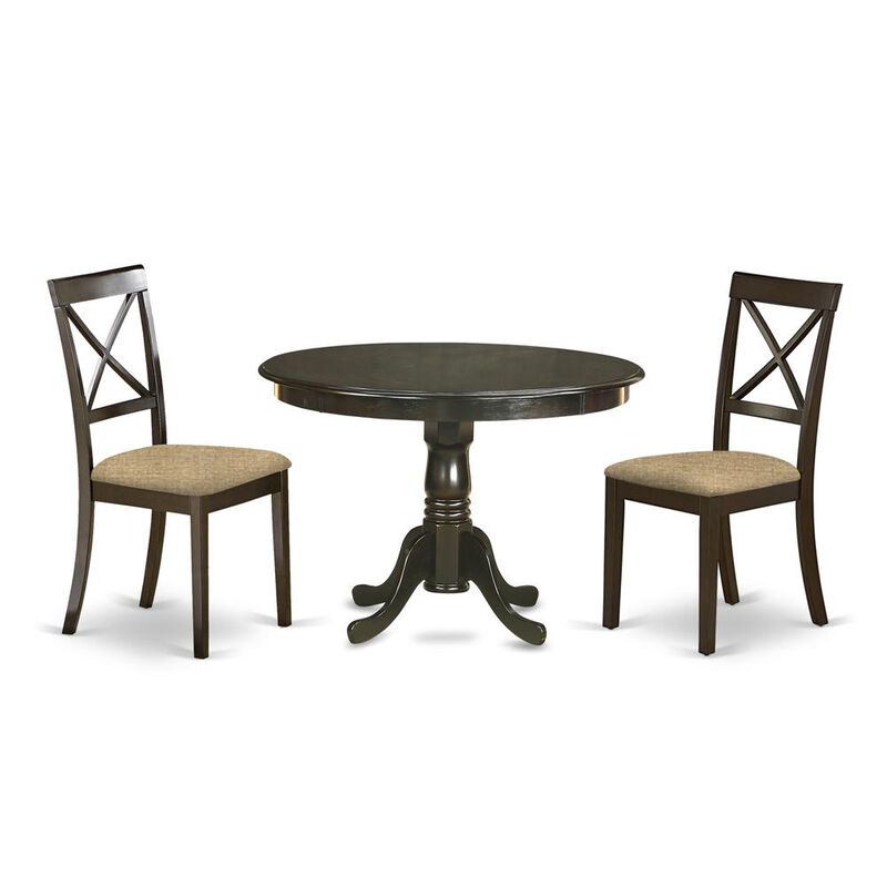 East West Furniture 3 PC Kitchen Table set-Table and 2 Kitchen Chairs