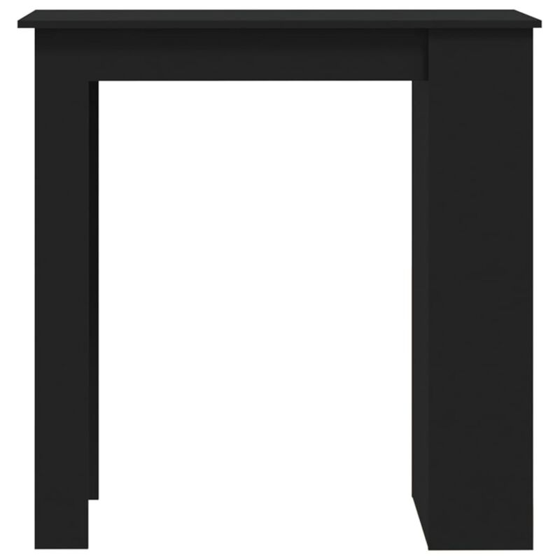 vidaXL Bar Table with Storage Rack Black 40.2"x19.7"x40.7" Chipboard