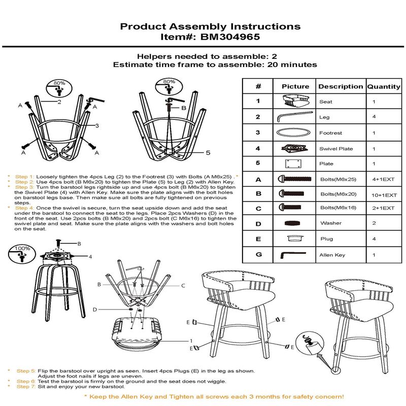 Maya 31 Inch Swivel Barstool Chair, Gray Faux Leather, Bronze, Walnut Brown - Benzara