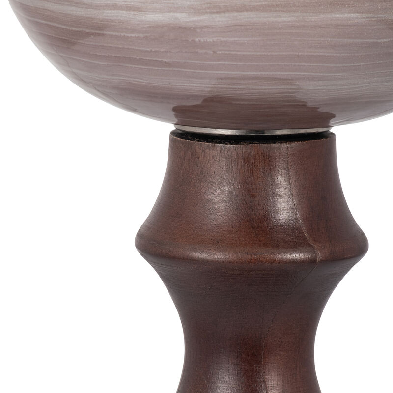 Glass, 24" Wooden Base Hurrican, Blush image number 2