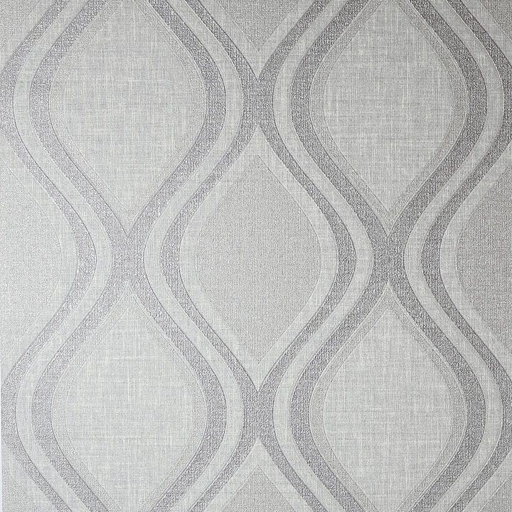 Ignatius Grey Ogee Wallpaper