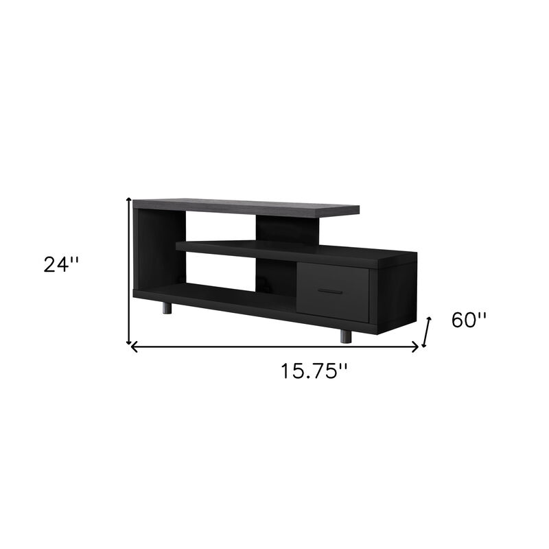 Open Storage TV Stand – Entertainment Console with Open Shelving for Living Room and Media Accessories