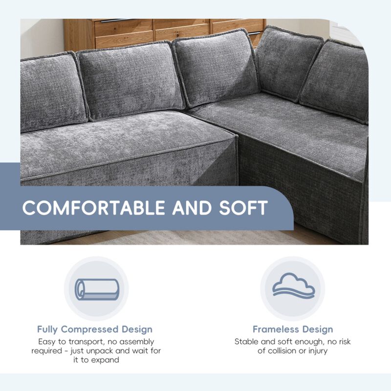 Fatbag Block Modular L-Shaped Sectional Sofa image number 3