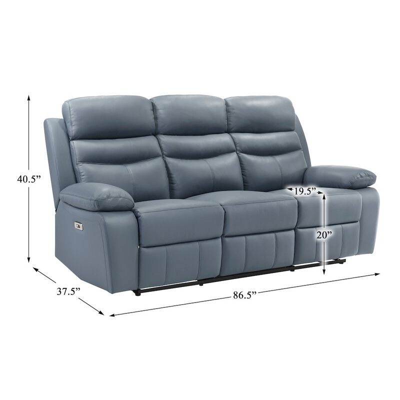 Lexicon Hancock Leather Power Double Reclining Sofa