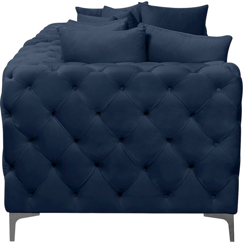 Meridian Furniture Tremblay Navy Velvet Modular Sofa