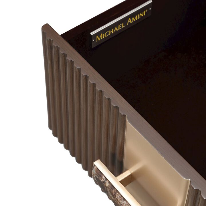 Michael Amini West Kensington 1-Drawer Nightstand - Medium Espresso