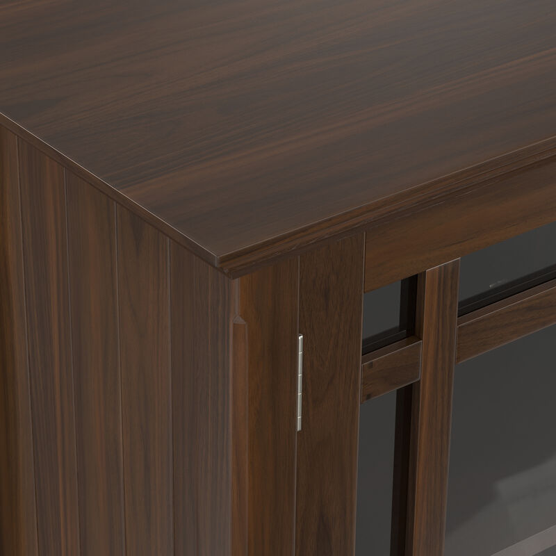 Bedford SOLID WOOD 62 inch Wide Transitional Wide Storage Cabinet in Dark Tobacco Brown image number 7
