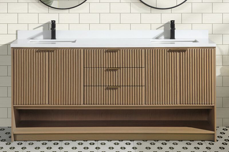 Diego 72" Bathroom Vanity Oak image number 7