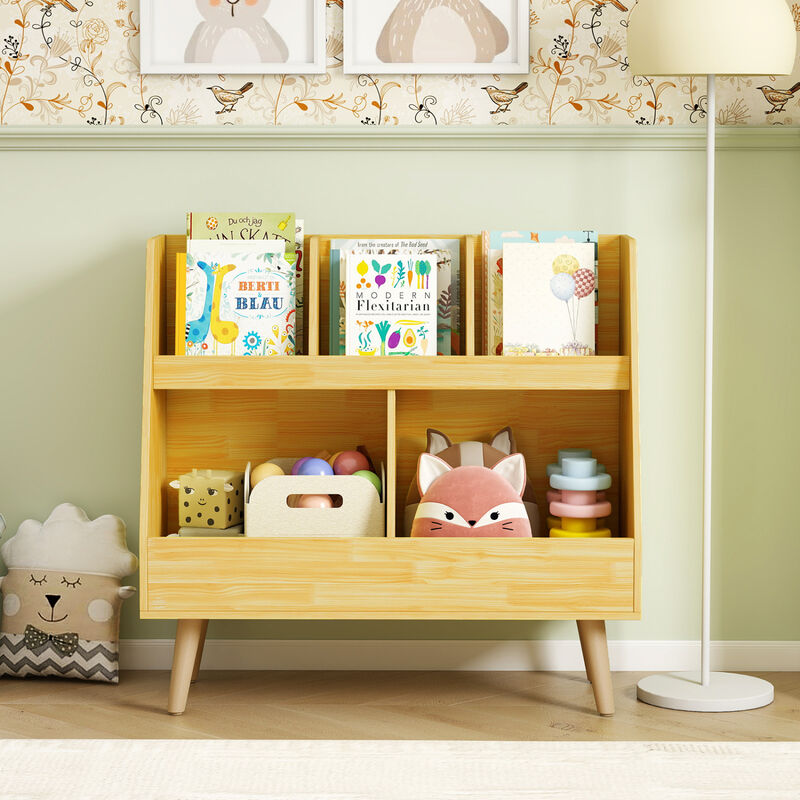 5-Cube Kids Bookshelf and Toy Organizer with Anti-Tipping Kits image number 7