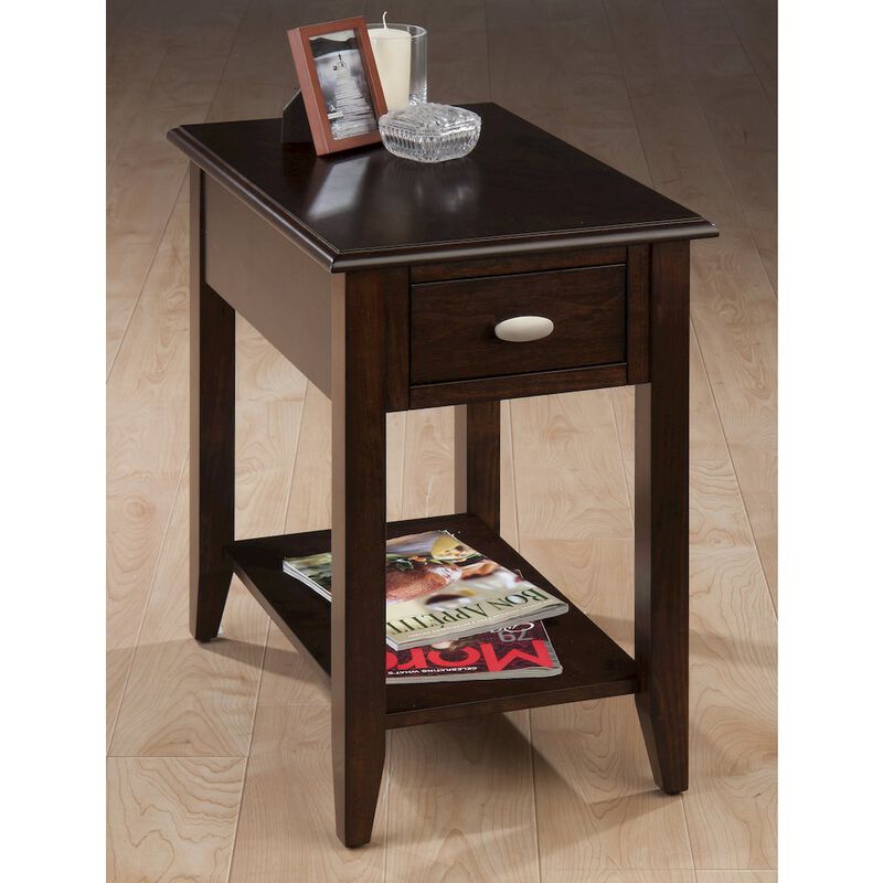Jofran Merlot Warm Contemporary Chairside Table