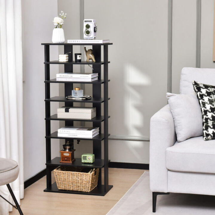 7-Tier Vertical Shoe Organizer with Patented Design for Front Door