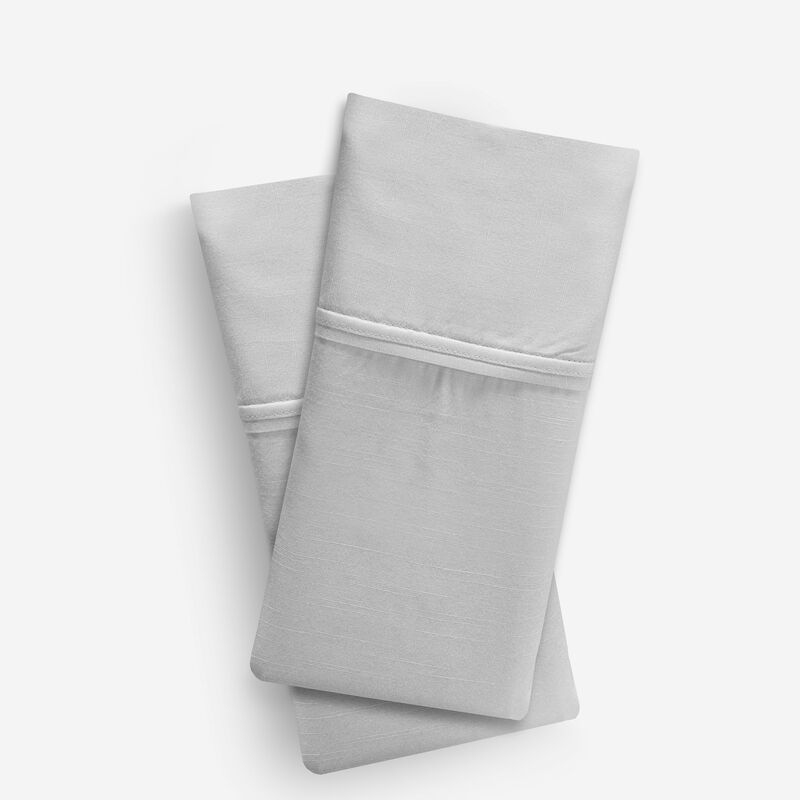 Hyper-Linen Pillowcase Set in Gray image number 3
