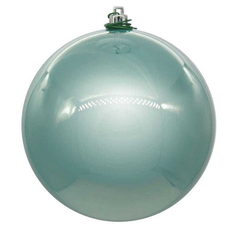 Vickerman 3" Frosty Mint Pearl UV Drilled Ball Ornament, 12 per Bag. image number 0