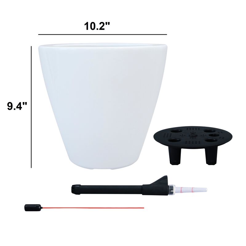 2-Pack Smart Self-watering Planter Round Cone Pot for Indoor and Outdoor image number 4