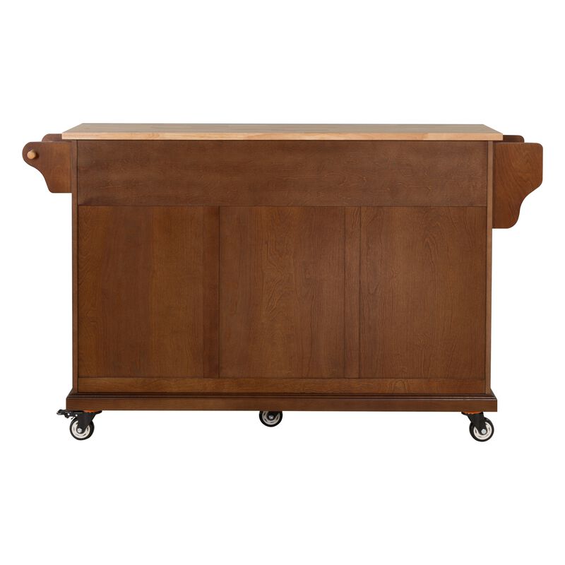 Streamdale Cambridge Natural Wood Top Kitchen Island with Storage