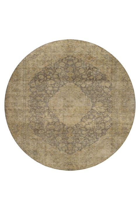 Tabrook TB13 Mocha 8' Round Rug