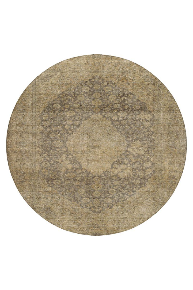 Tabrook TB13 Mocha 8' Round Rug image number 0