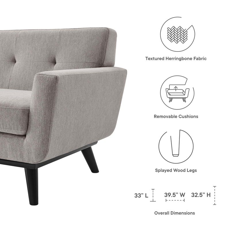 Engage Herringbone Fabric Armchair