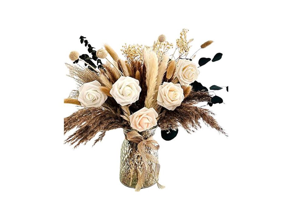 100 Pack Artificial Flowers Arrangement Vase Dining Table Centerpiece Decor Fake