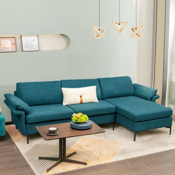 Hivvago Extra Large L-shaped Sectional Sofa with Reversible Chaise