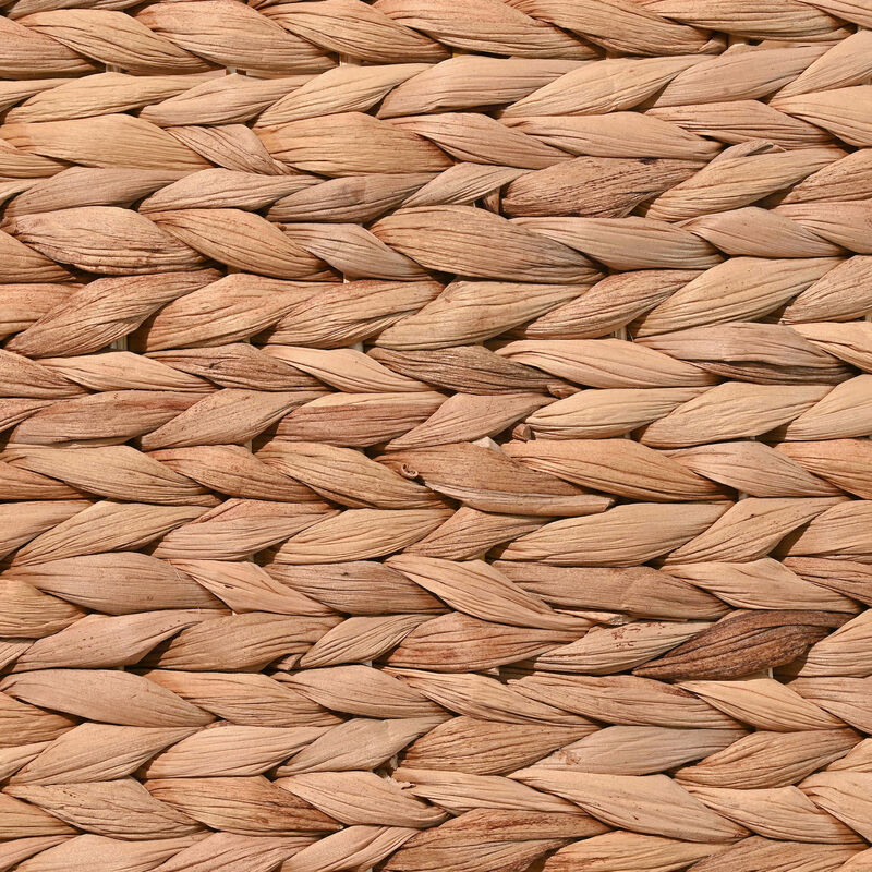 Bryce Classic Farmhouse Handwoven Hyacinth Collapsible Storage Cube Baskets with Handles