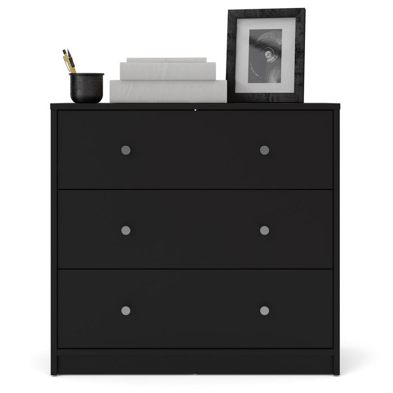 Tvilum Portland 3 Drawer Chest - Black