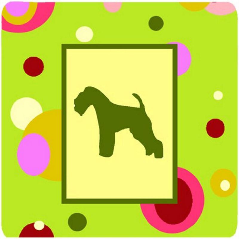 Caroline's Treasures CK1044FC Lakeland Terrier Foam Coasters (Set of 4), 3.5 H x 3.5 W, Multicolor