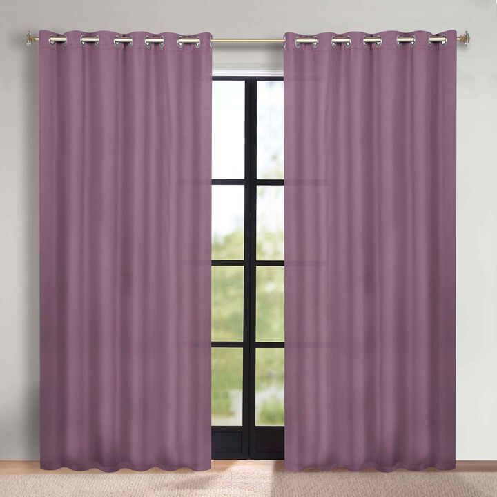 Modern Solid Blackout Curtain Panels Set of 2 Room Darkening Drapes