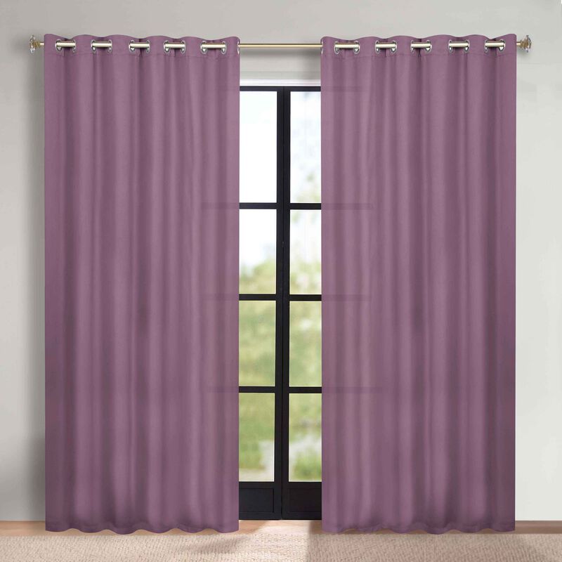 Modern Solid Blackout Curtain Panels Set of 2 Room Darkening Drapes image number 1