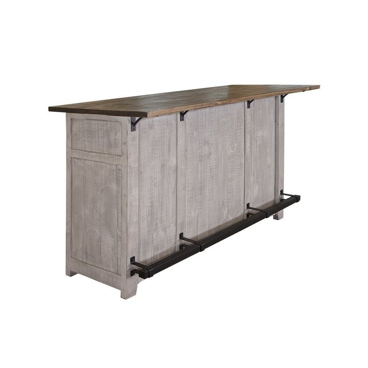 Crafters and Weavers Greenview Distressed Gray 76 Bar Counter