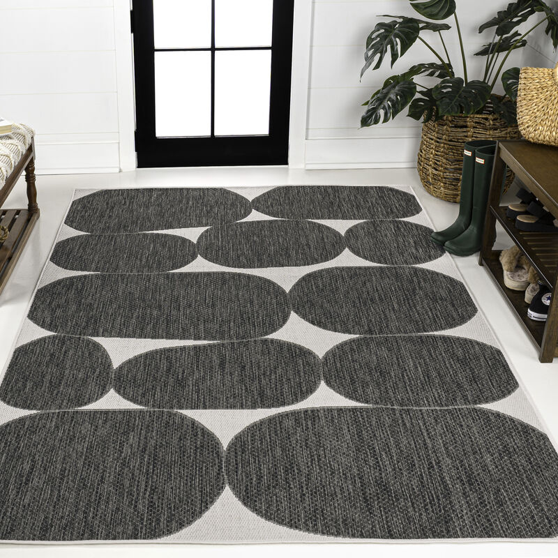 Rayna Modern Geometric Organic Shapes Indoor/Outdoor Area Rug