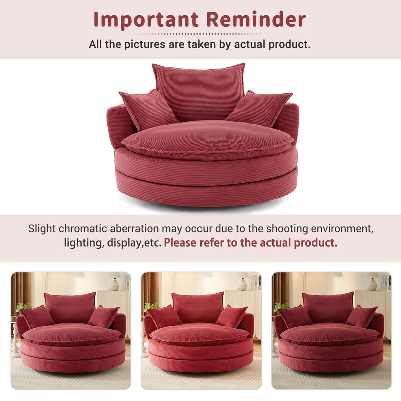 Vikber Accent Swivel Barrel Chair image number 3