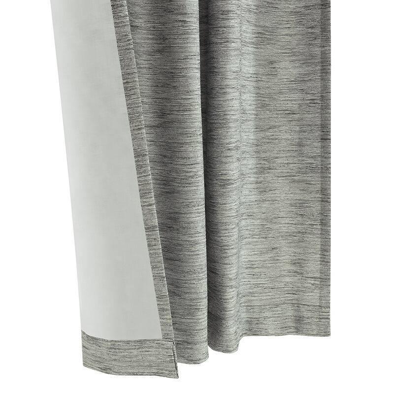 Habitat Odessa Light Filtering Luxurious Texture Dual Header lined Elegance and Charm Curtain Panel Grey