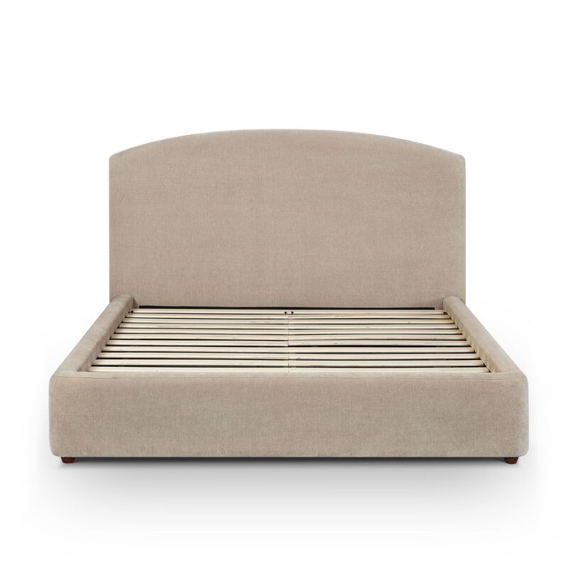 Leah Cream Performance Chenille Queen Bed image number 3