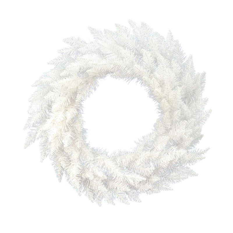Vickerman 30" Sparkle White Spruce Artificial Christmas Wreath, Unlit - Faux Spruce Christmas Wreath - Seasonal Indoor Home Decor image number 0