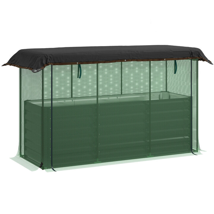 Hivvago Steel Planter Box with Shade Cloth