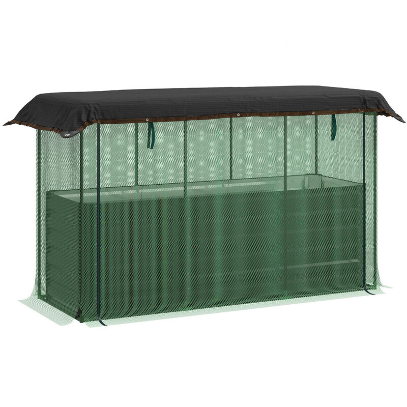 Hivvago Steel Planter Box with Shade Cloth image number 0
