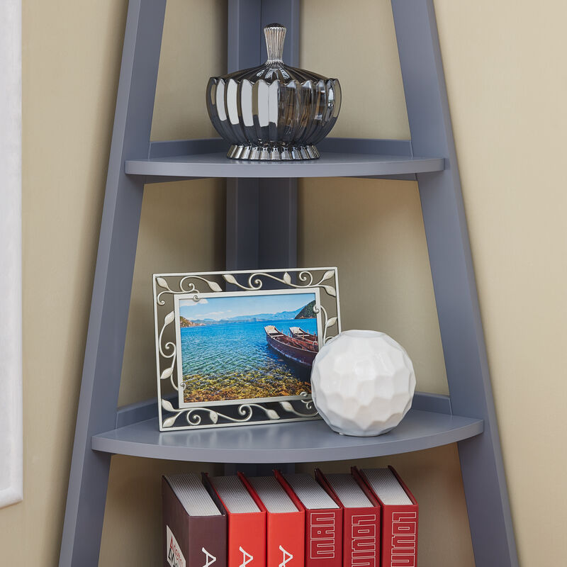 Five Tier Corner Ladder Display Bookshelf