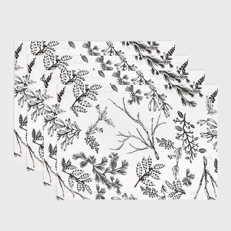 Linen Placemats - Winter Forest image number 0