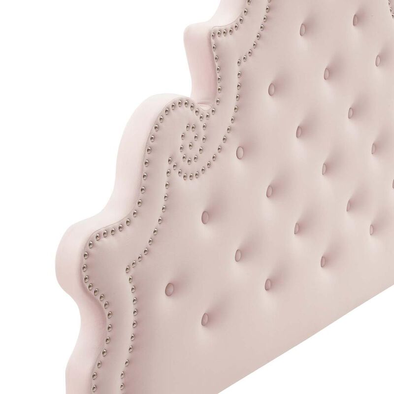 Gwyneth Tufted Performance Velvet Queen Platform Bed image number 5