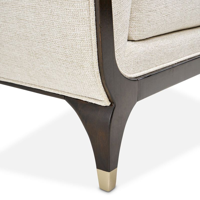 Michael Amini Paris Chic Loveseat - Cremini/Espresso