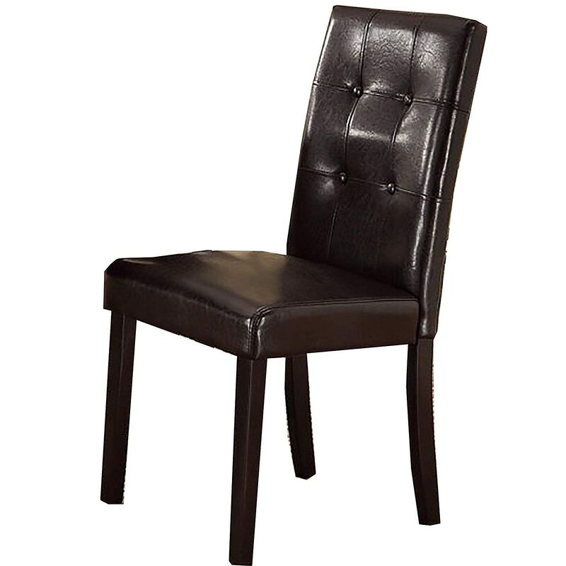 Streamdale Tufted PU Leather Dining Chairs (Set of 2) image number 3