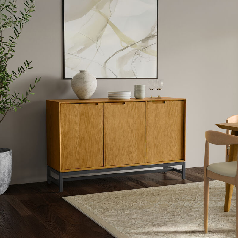 Simpli Home Banting Mid Century 3 Door Sideboard Buffet image number 2