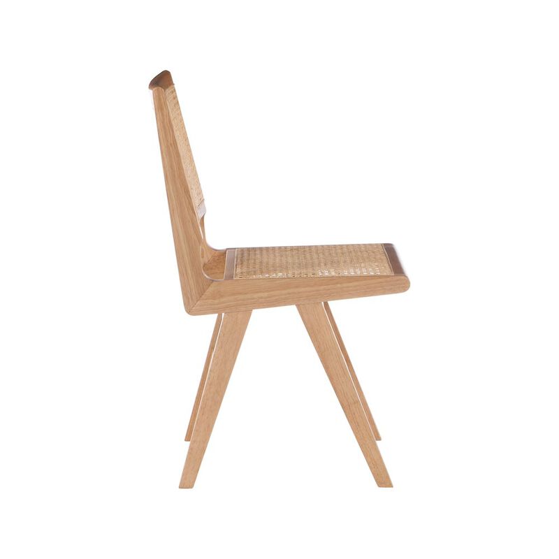 Meridian Furniture Preston Natural Wood Dining Side Chair, Set of 2